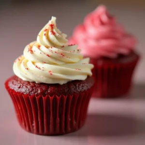 Red Velvet Cupcake and Ice Cream 1