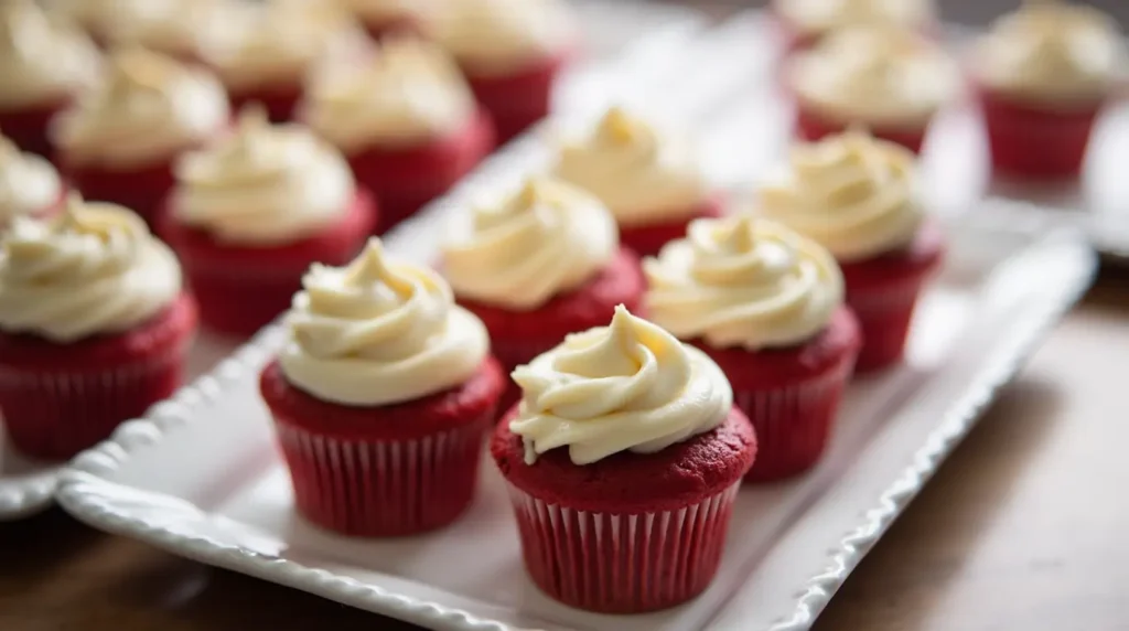 Red Velvet Cupcake and Ice Cream