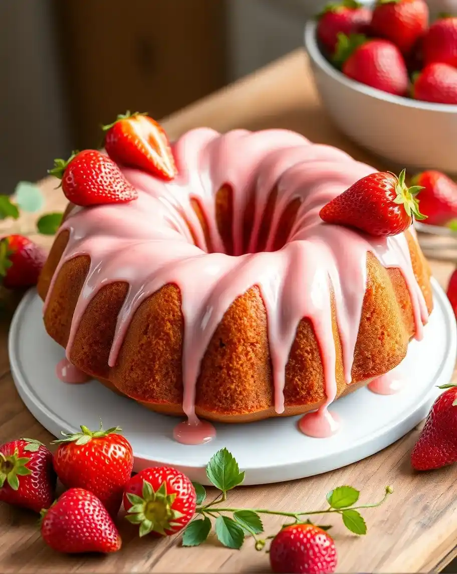 Strawberry Bundt Cake