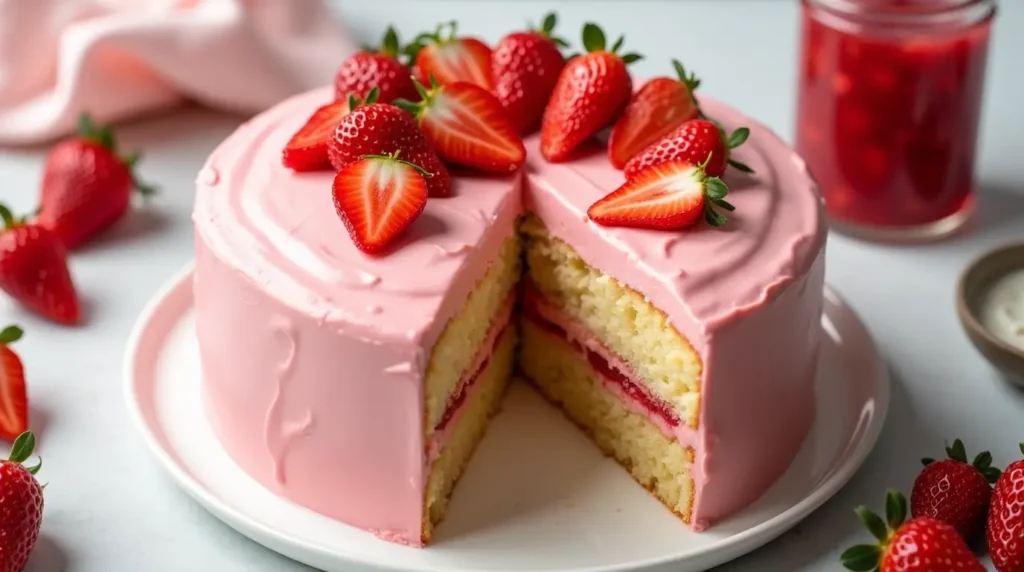 Strawberry Vanilla Cake recipe