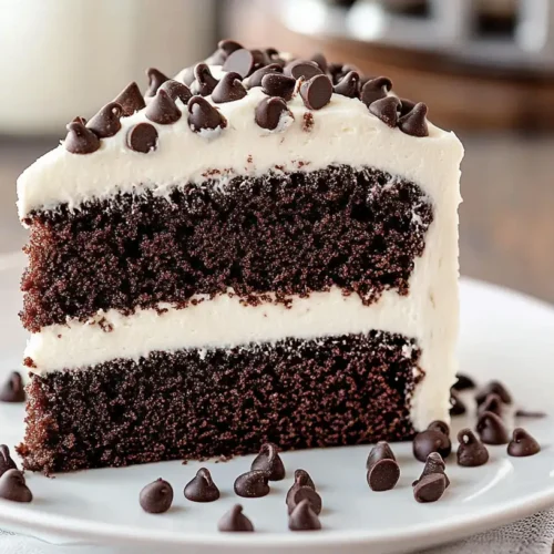 chocolate cake with vanilla frosting