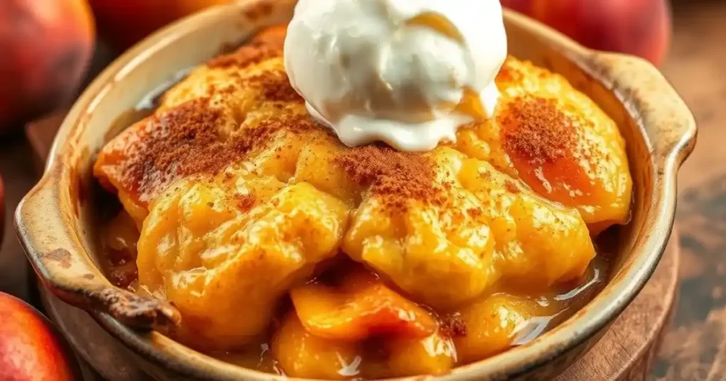 peach cobbler recipe using cake mix