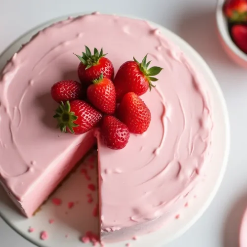 pink birthday cake