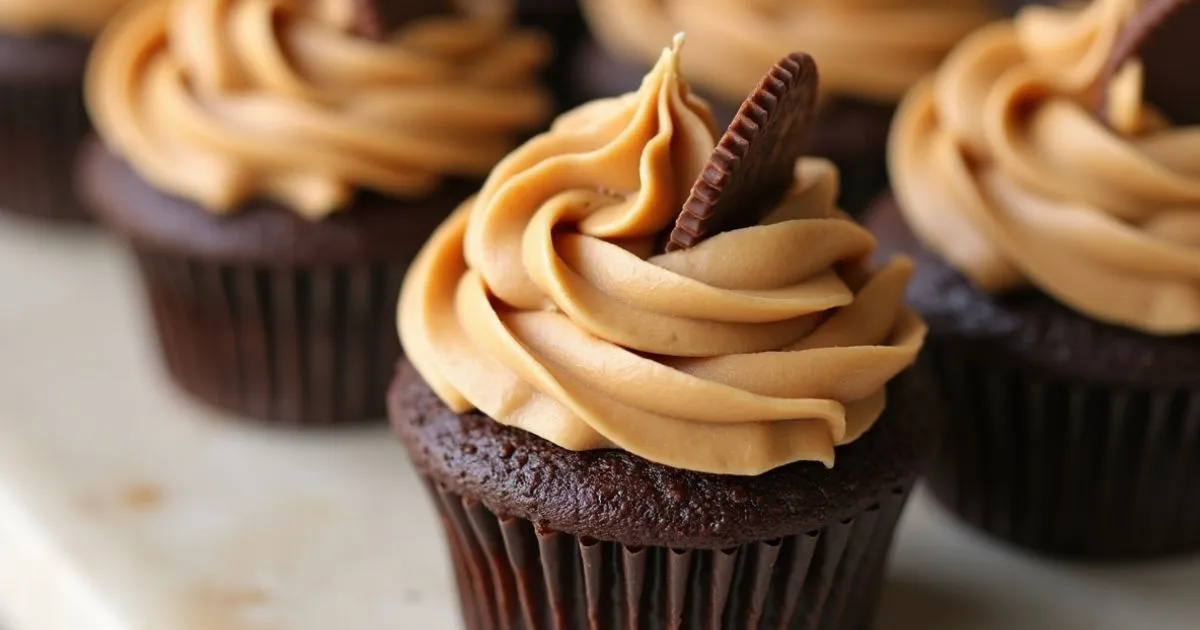 Reese's peanut butter cup cupcakes