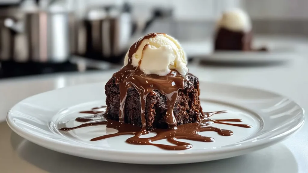 Sticky Toffee Pudding with Brownie