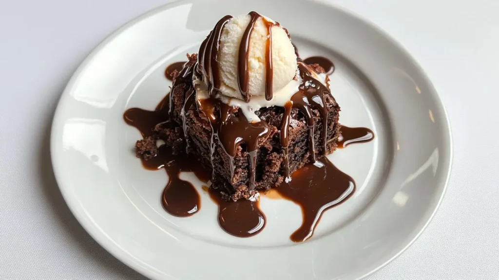 Sticky Toffee Pudding with Brownie