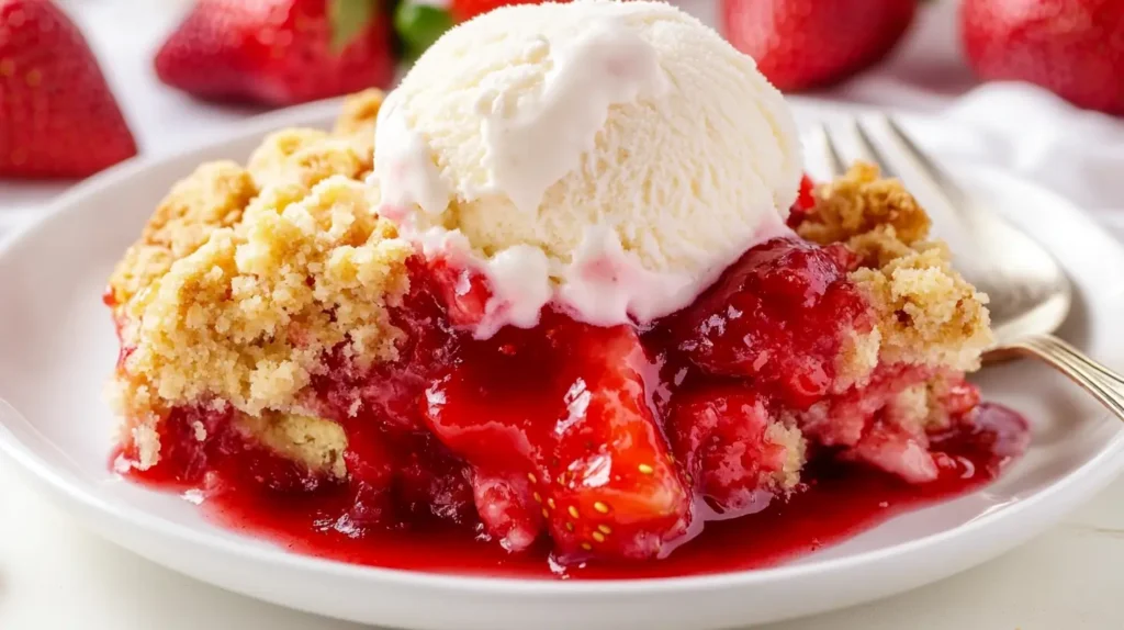 Strawberry Cheesecake Dump Cake