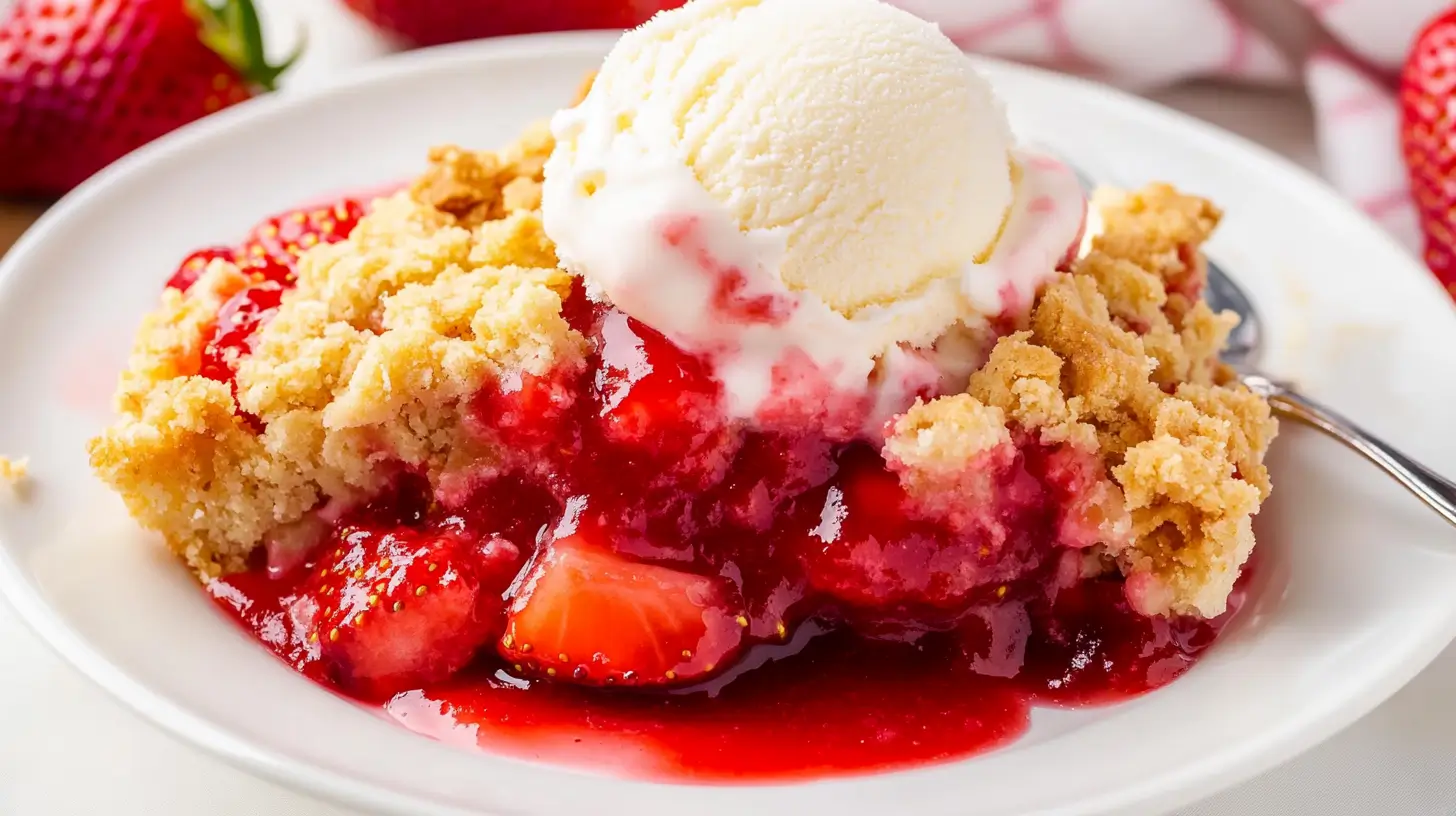 Strawberry Cheesecake Dump Cake