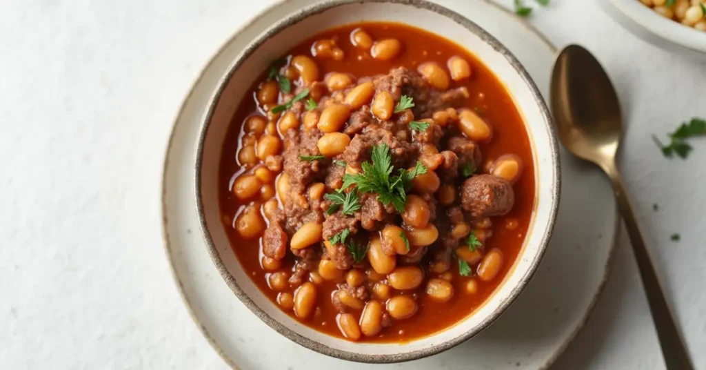 Baked beans with ground beef