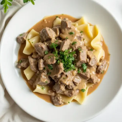 Beef stroganoff without mushrooms