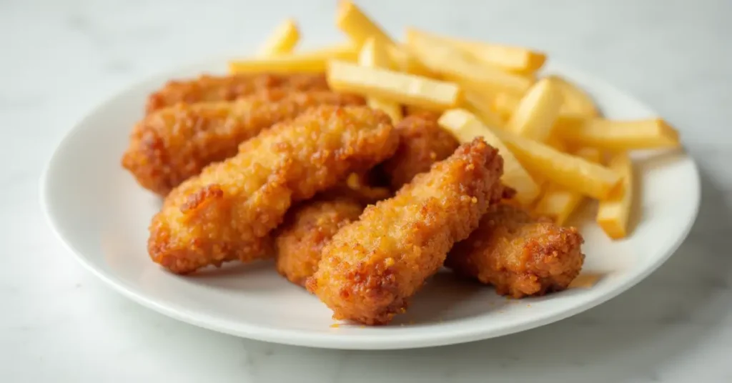 Chicken tenders and fries