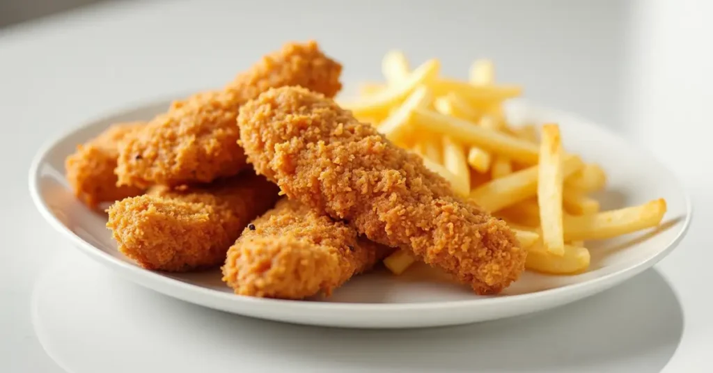 Chicken tenders and fries