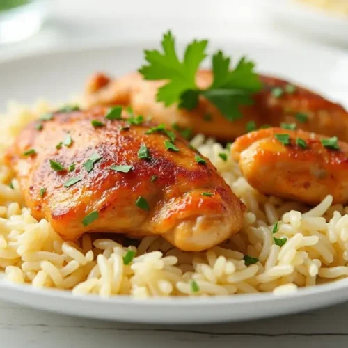 Oven Baked Chicken and Rice