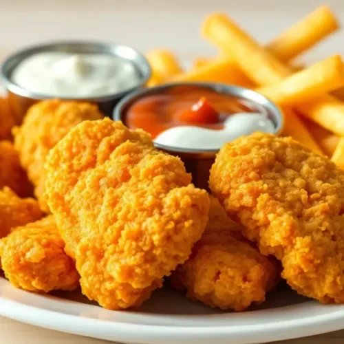 chicken nuggets and fries