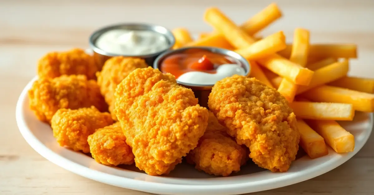 chicken nuggets and fries