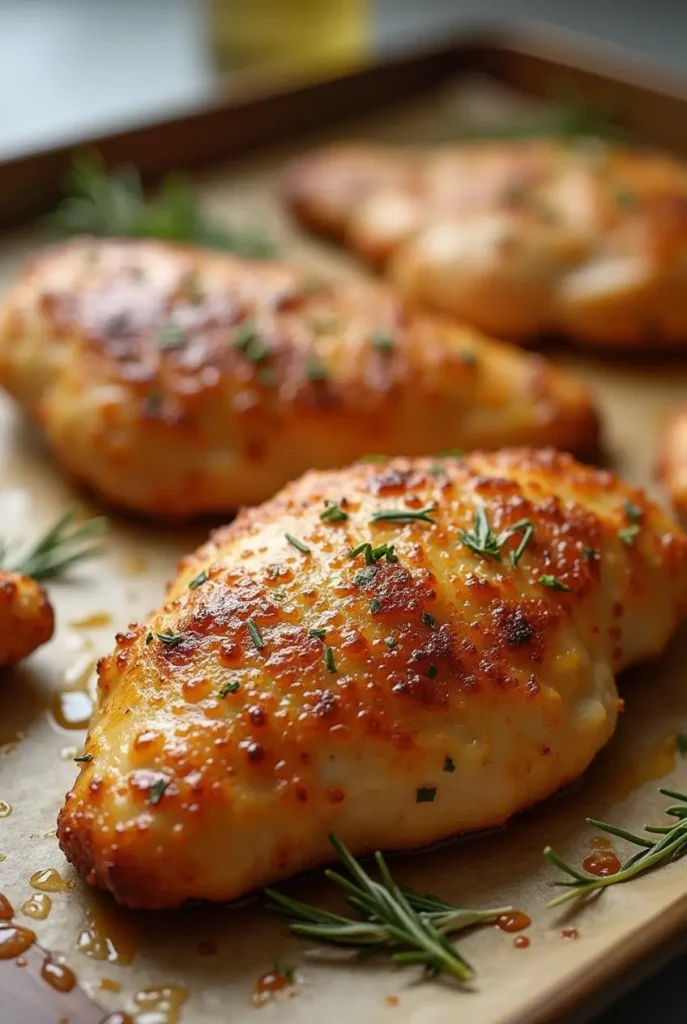 Healthy oven baked chicken breasts