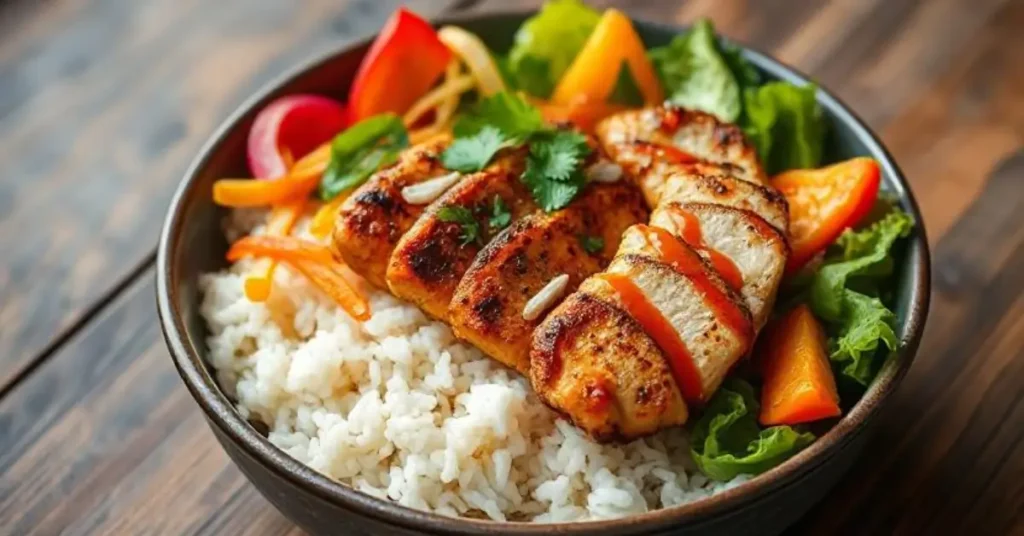 chicken and rice bowl