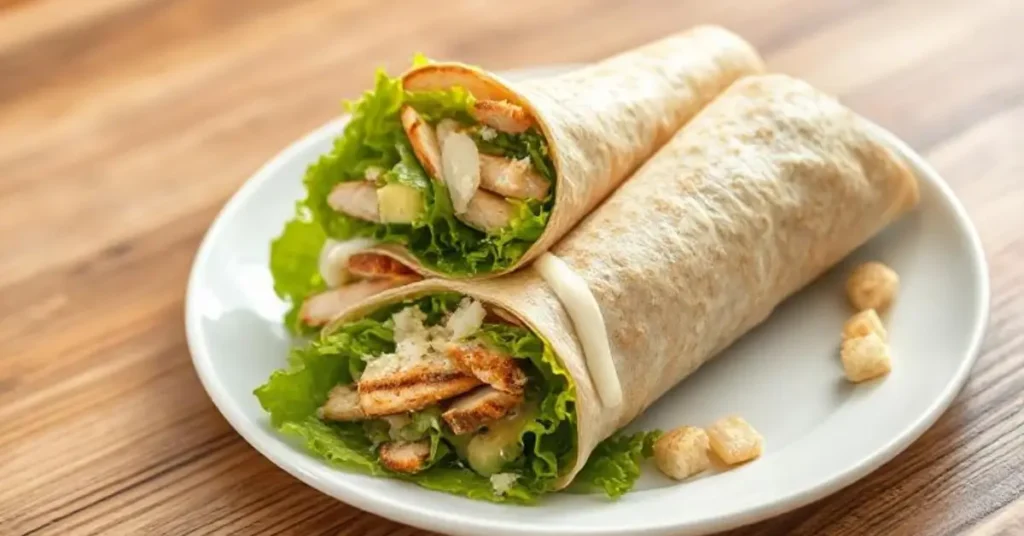 chicken caesar wrap