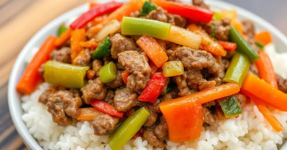 ground beef stir fry