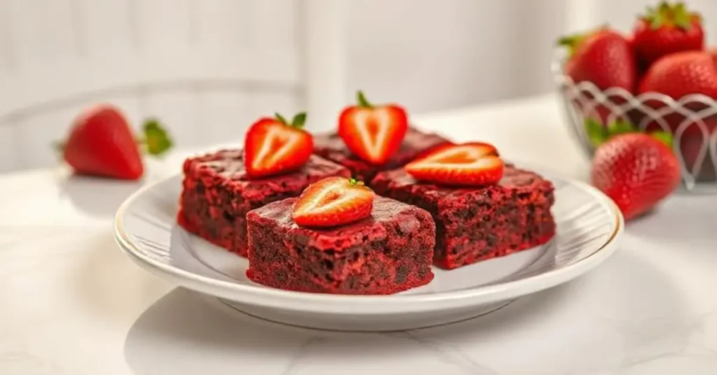strawberry brownies