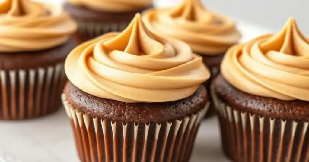chocolate peanut butter cupcakes