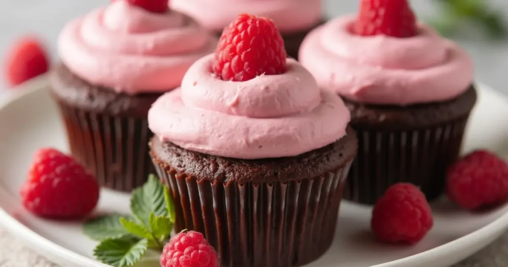 chocolate raspberry cupcakes