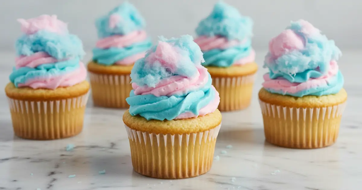 cotton candy cupcakes