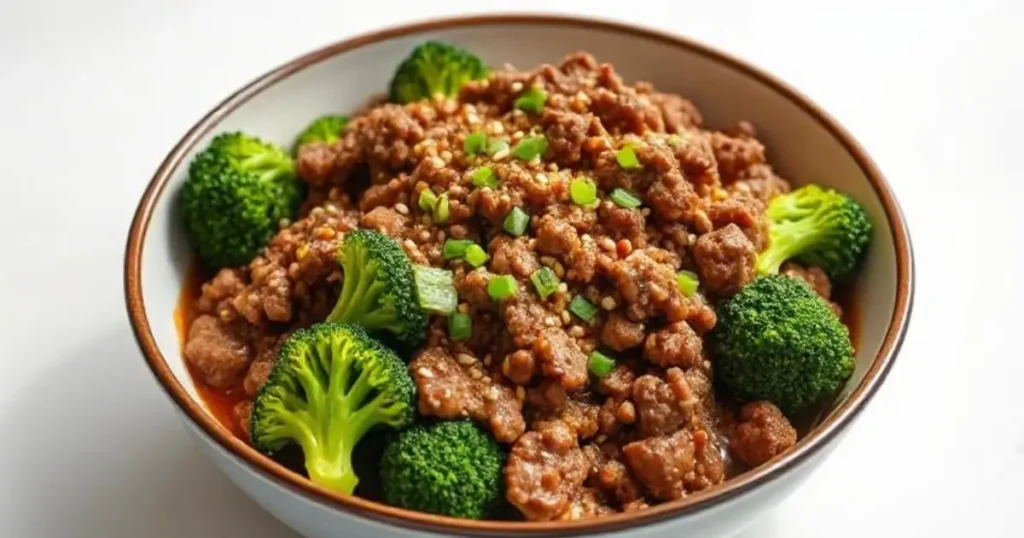 ground beef and broccoli