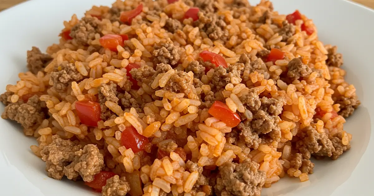 ground beef and rice
