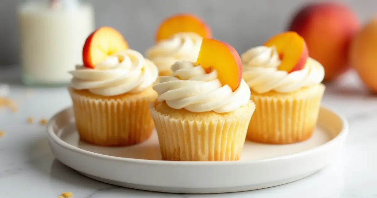 honey peach cream cheese cupcakes