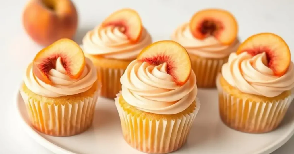 peach cupcakes