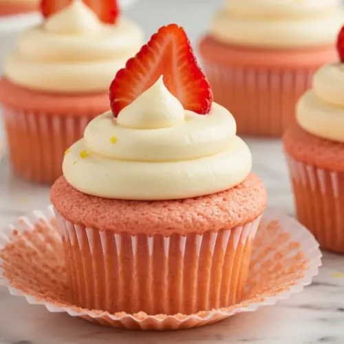 strawberry lemonade cupcakes