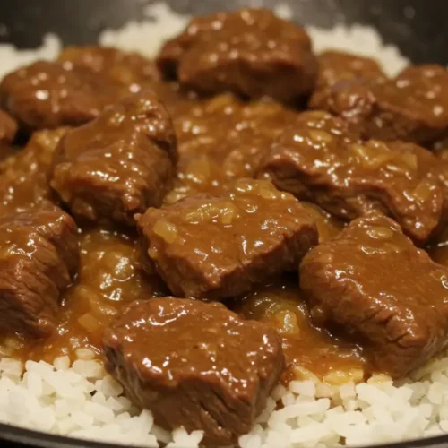 beef tips and rice
