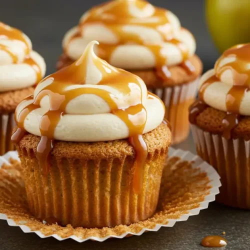 caramel apple cupcakes