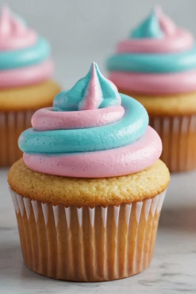 pink and blue cupcakes recipe