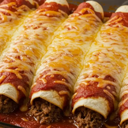 shredded beef enchiladas