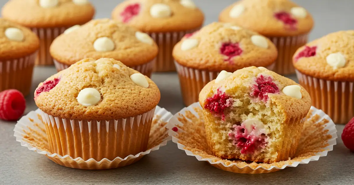 white chocolate raspberry cupcakes
