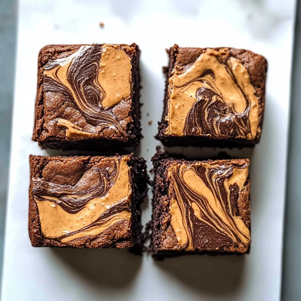 Peanut Butter Swirl Brownies