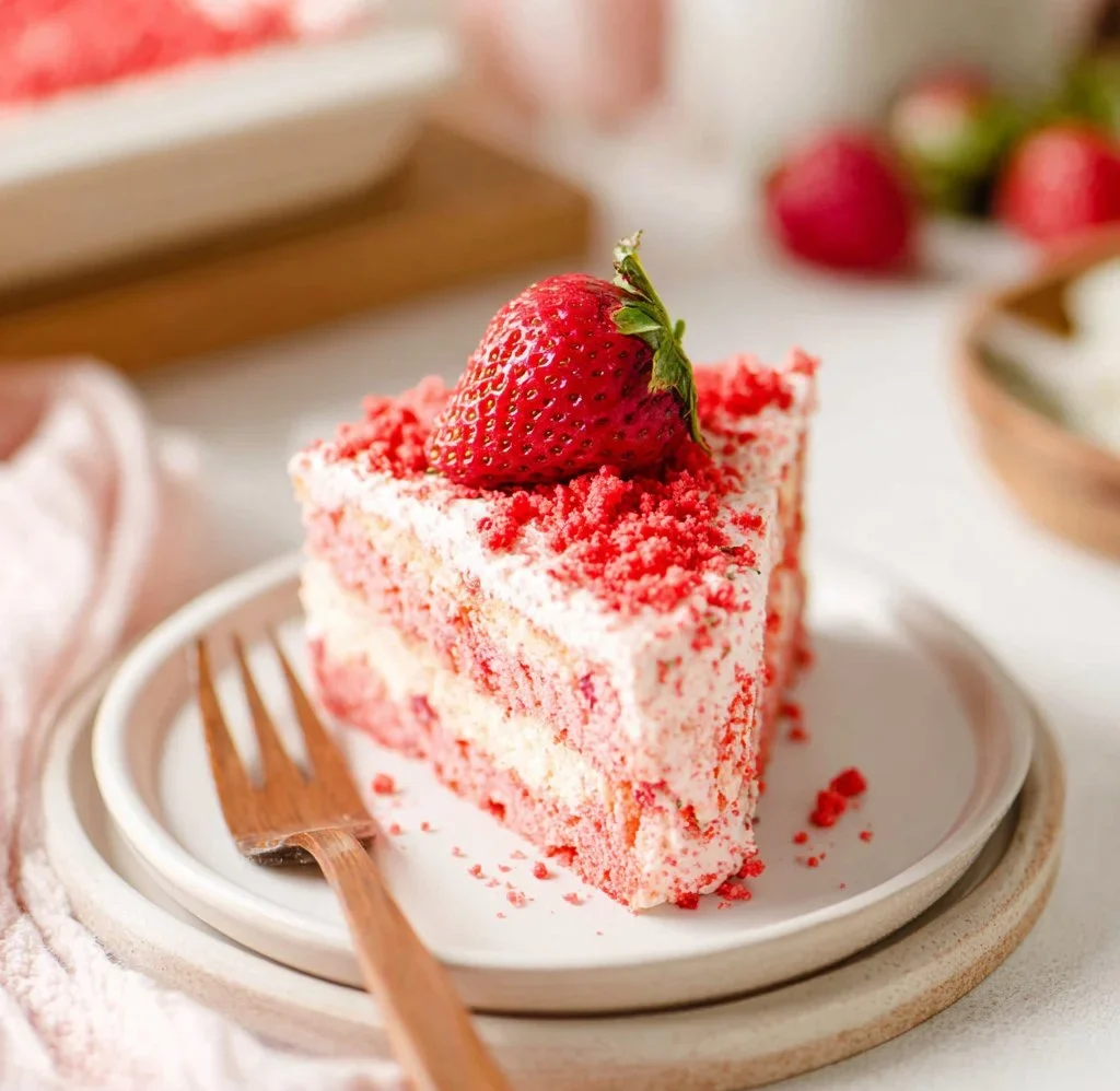 Strawberry Crunch Cake