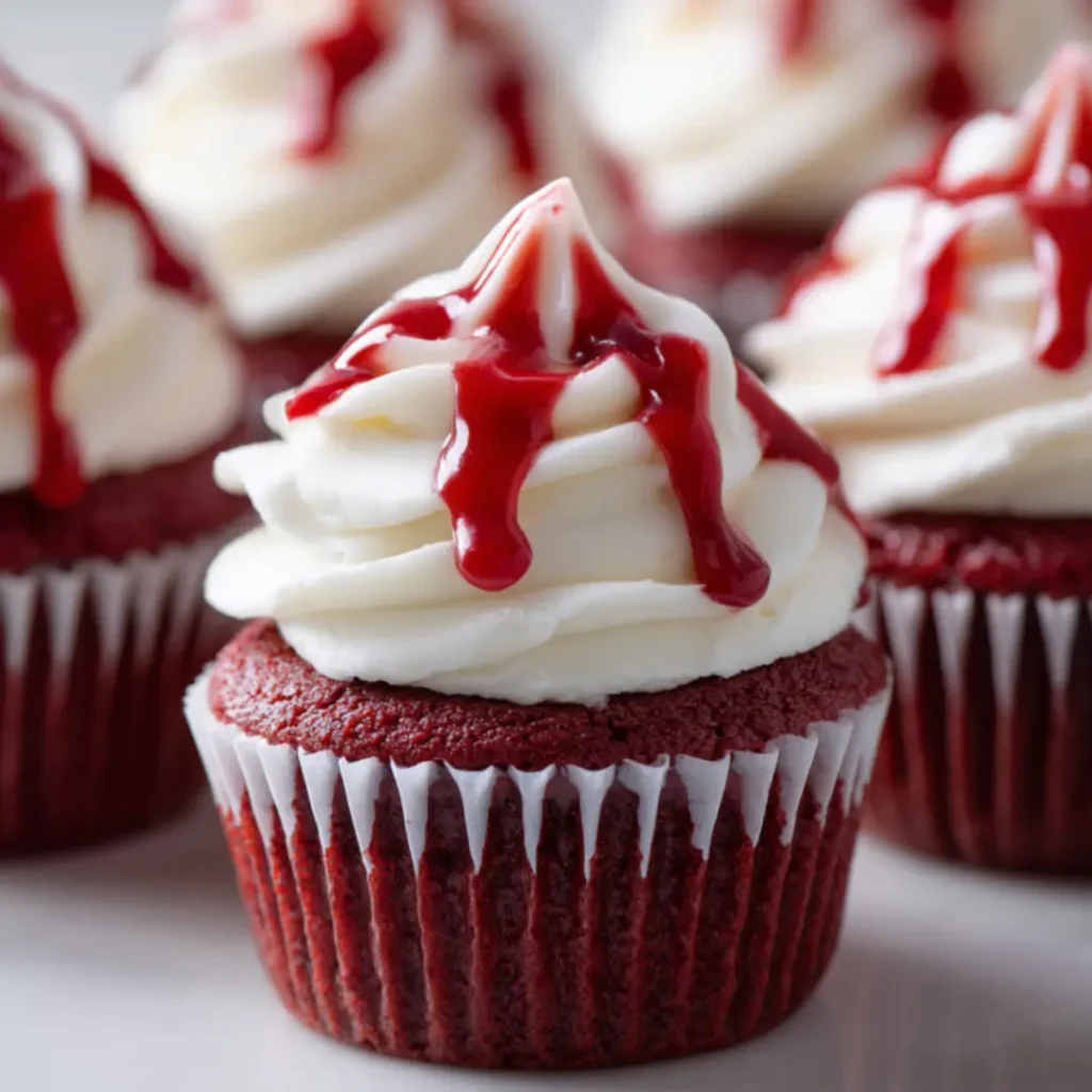 Bloody Red Velvet Cupcakes
