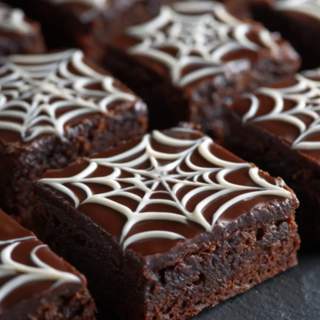 Spiderweb Brownies