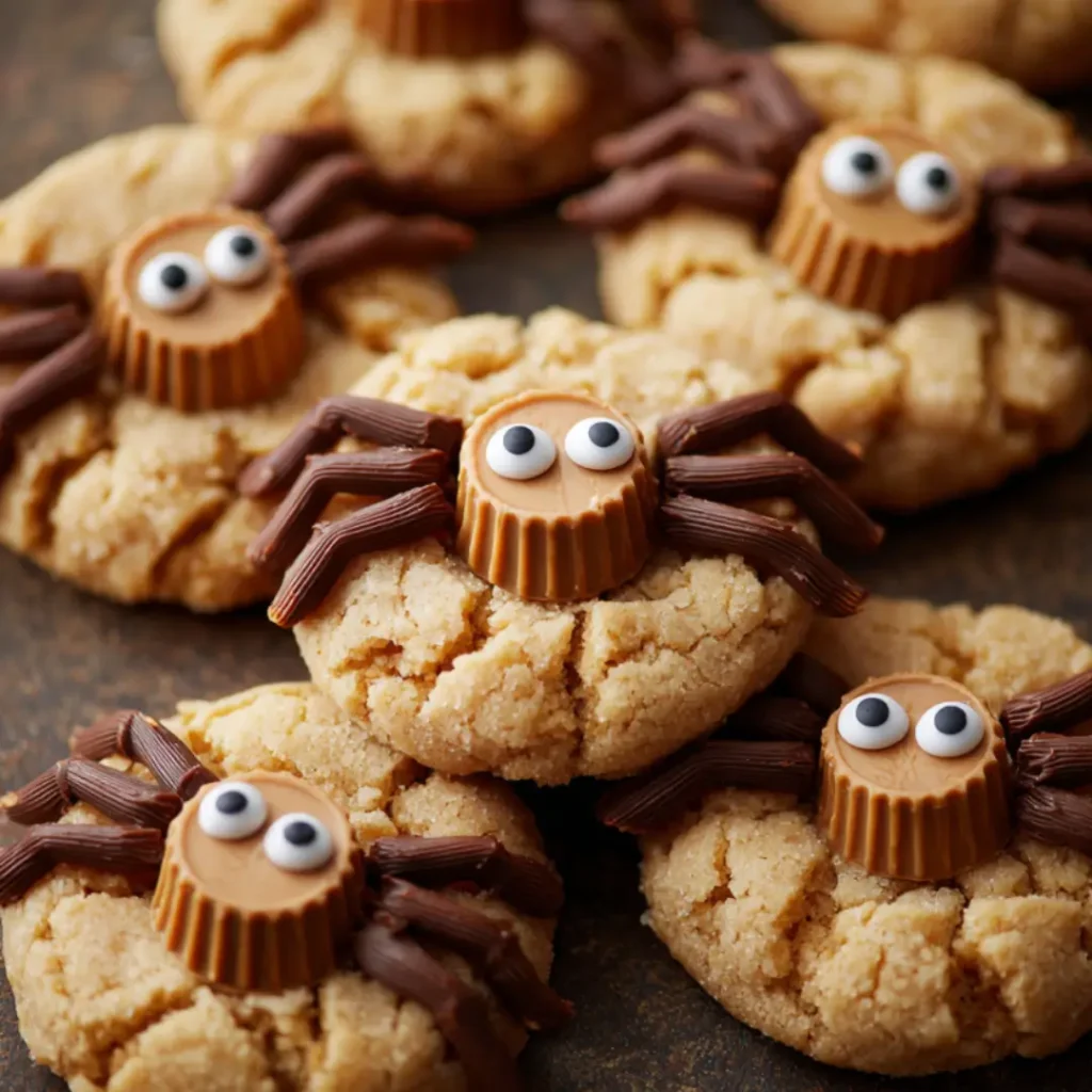 Peanut Butter Spider Cookies