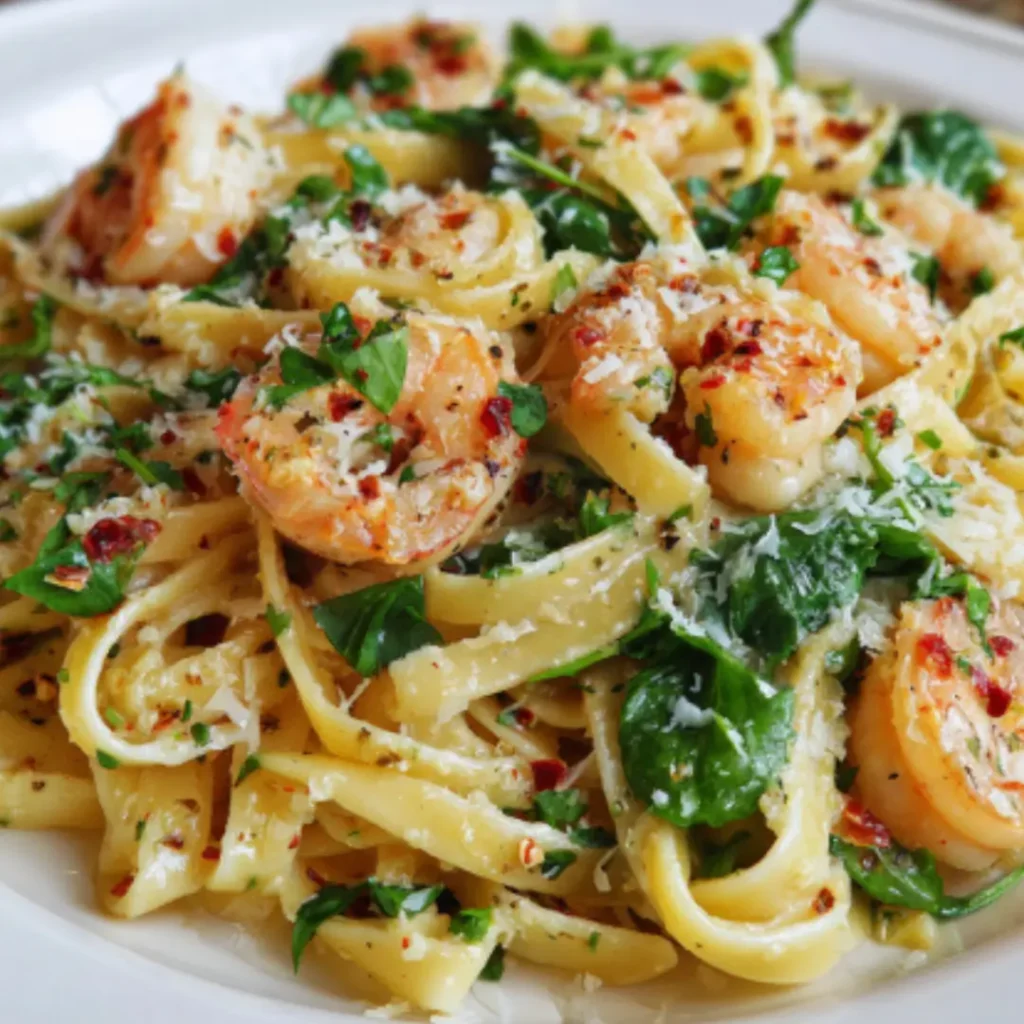 garlic butter shrimp pasta