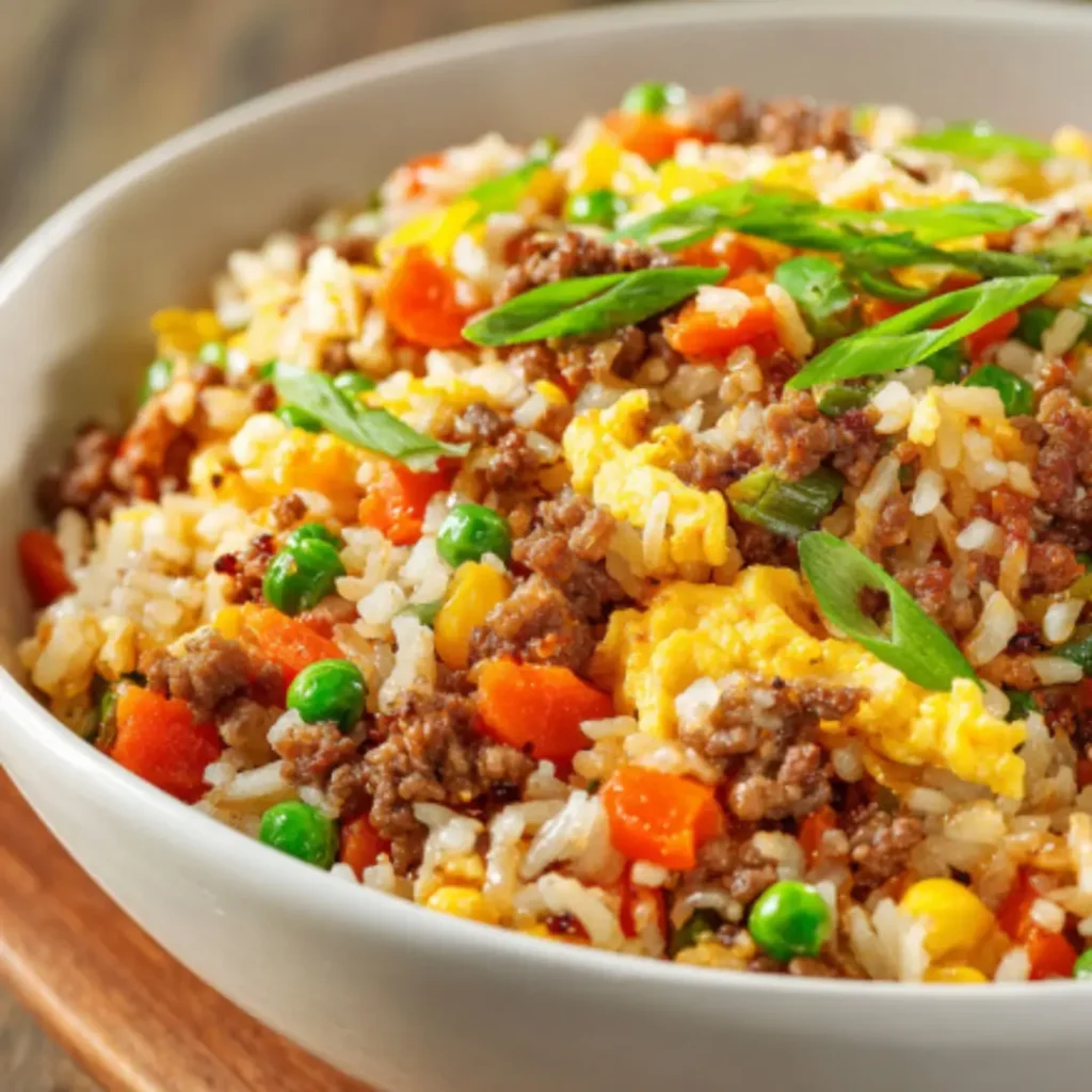 ground beef fried rice