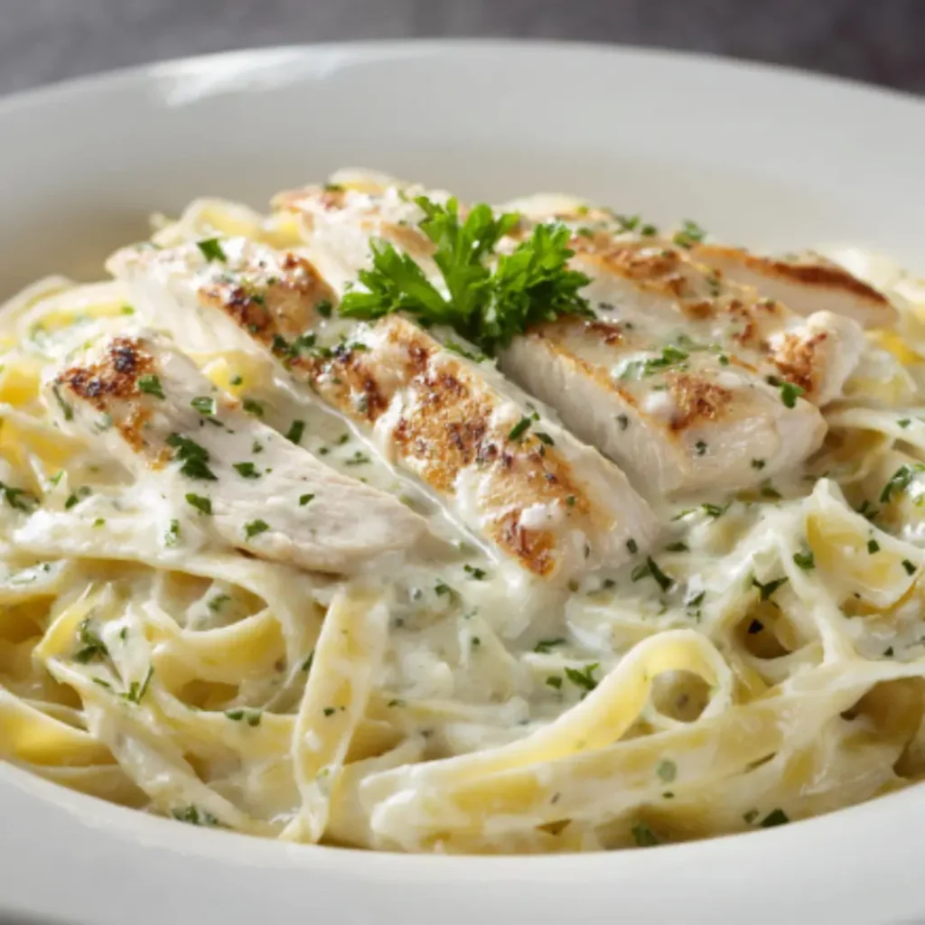 pasta alfredo con pollo