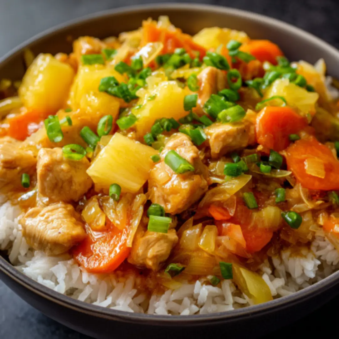 pineapple chicken and rice