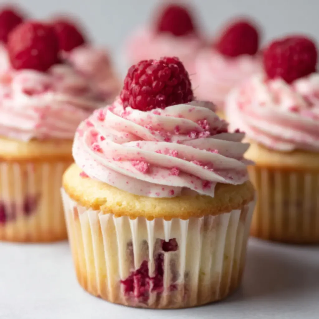 raspberry filled cupcakes