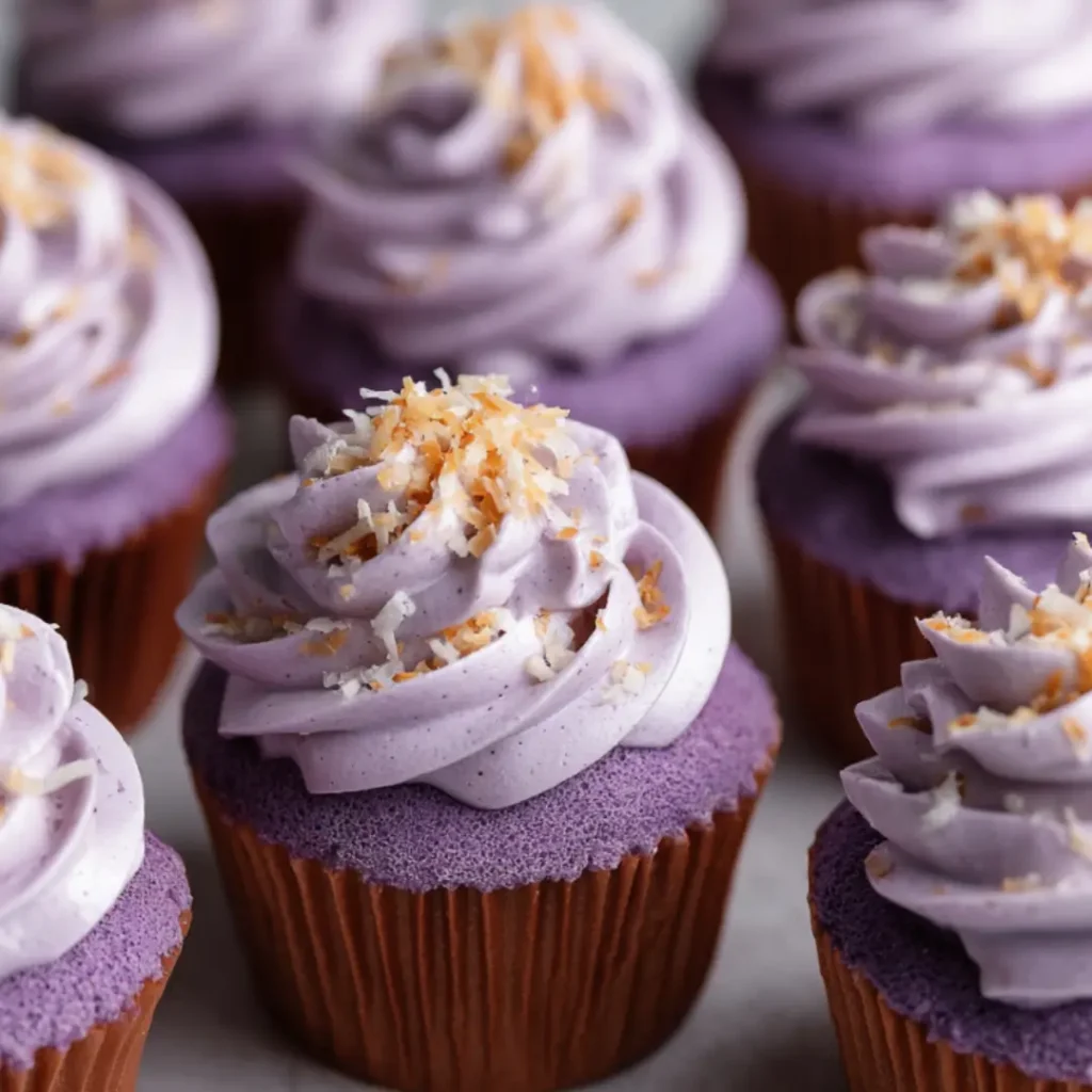 ube cupcakes