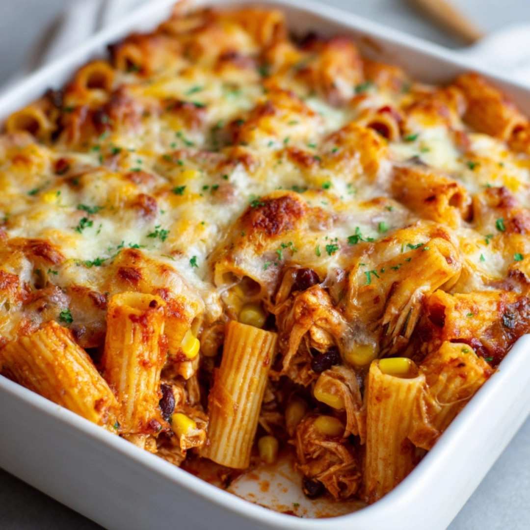 BBQ Chicken Pasta Bake
