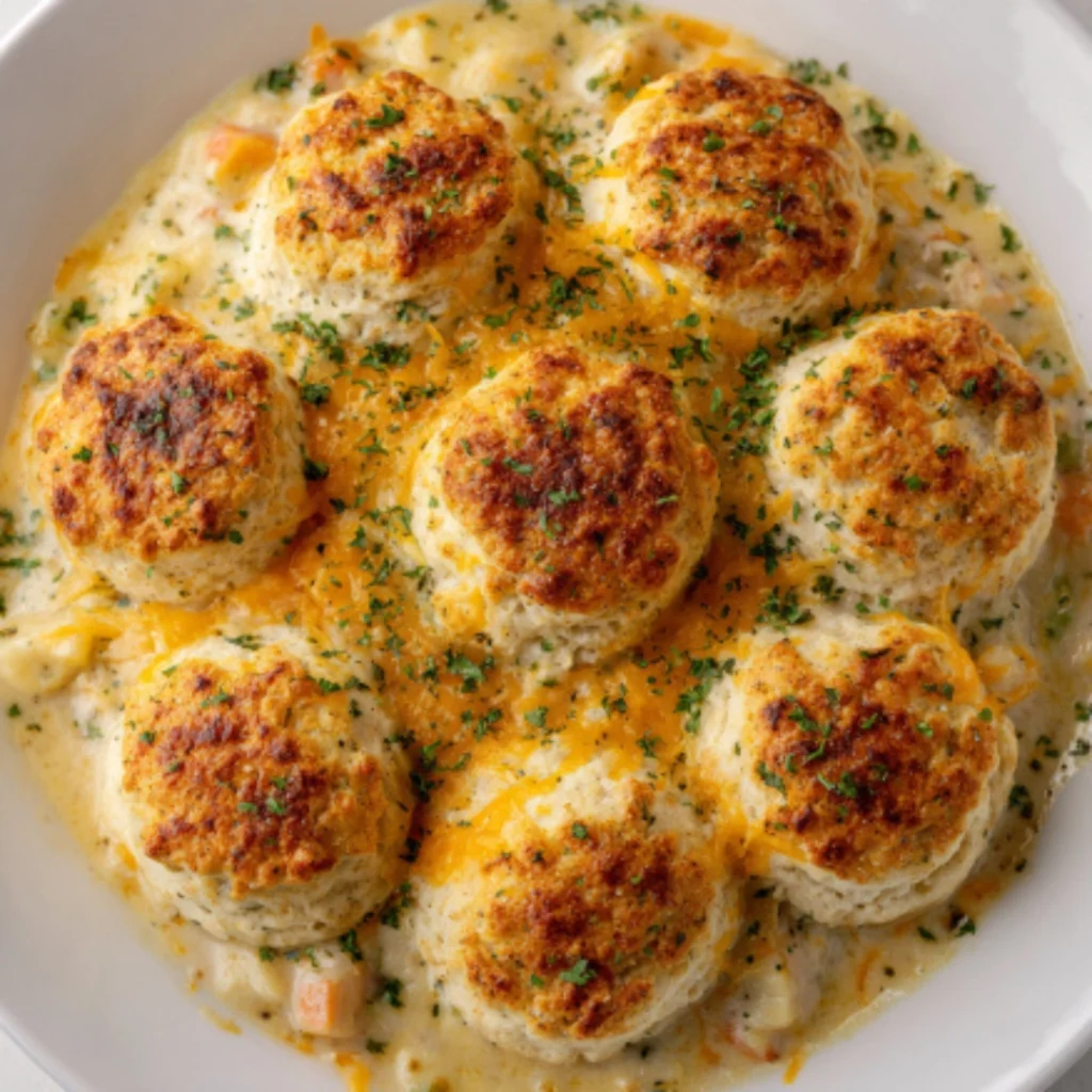 cheddar bay biscuit chicken pot pie